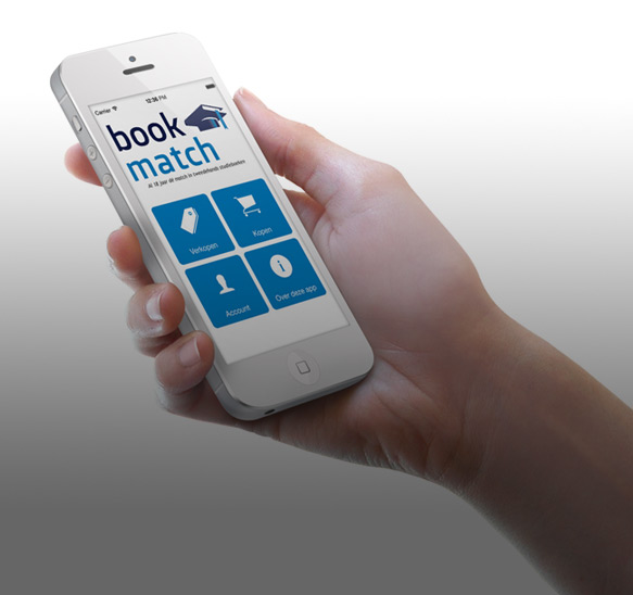 Plaatje van de Bookmatch app
